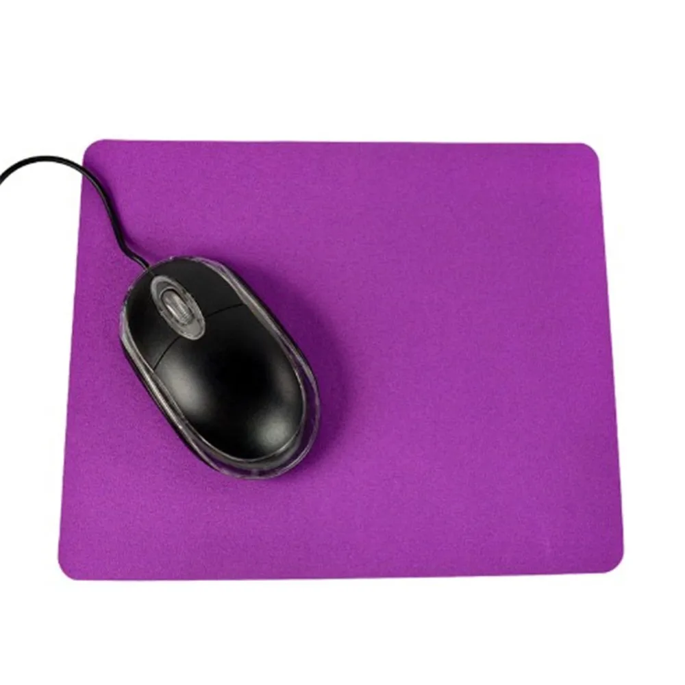 Оптический однотонный коврик для мыши офисный компьютер противоскользящие подставки для запястья резиновые коврики для мыши Коврик для мыши игровой ноутбук PC коврики - Цвет: Фиолетовый