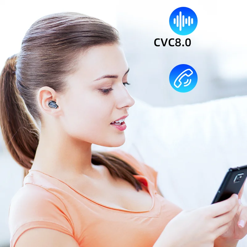 Беспроводные наушники Bluetooth спортивные водонепроницаемые гарнитура с сенсорным