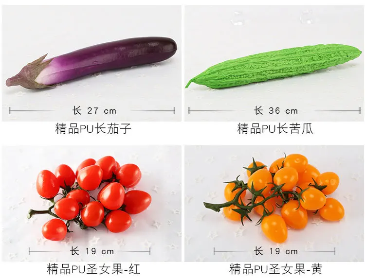 Christmas Decoration Fake Fruit Artificial Simulation Food Vegetables Fruit For Photography Props PU PVC Red Pepper Vegetables For Home Restaurant Kitchen Garden Decor QW170 (10)