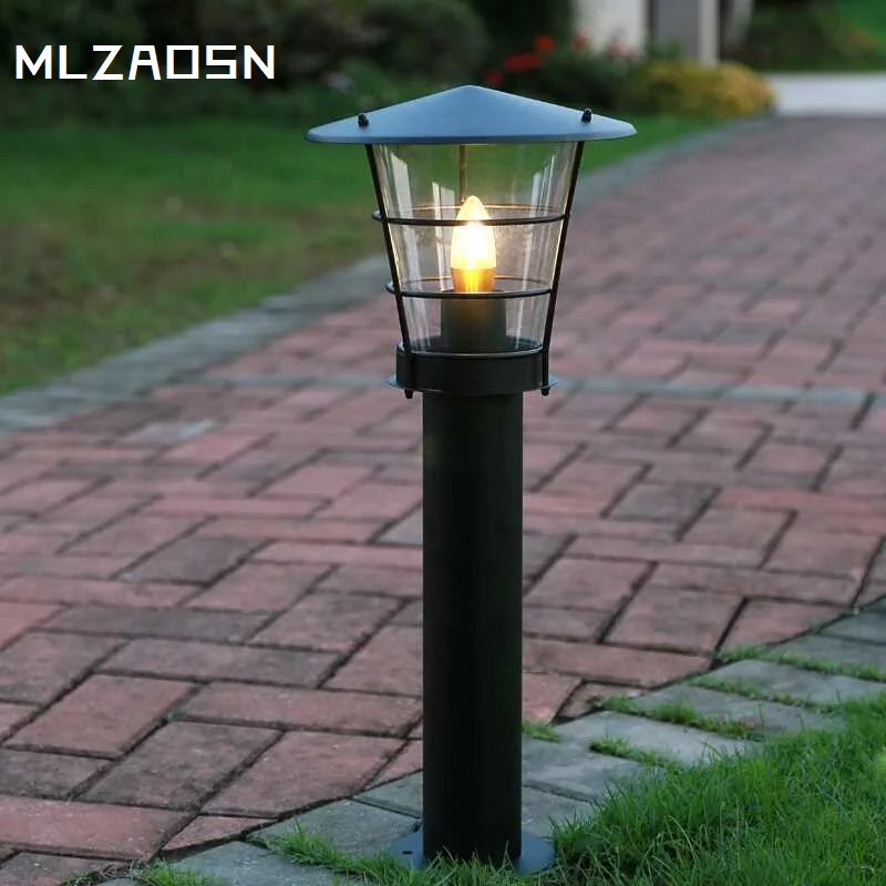 Уличный фонарь для газона, сада, простой современный водонепроницаемый светильник для газона из нержавеющей стали, садовый пейзаж, вилла, уличный светильник