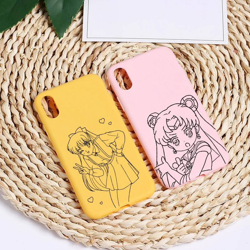 Стиль комиксов Сейлор Мун чехол для телефона XiaoMi RedMi Note 8 7 6 5 5A 4 4X K20 Pro силиконовый мягкий чехол задняя крышка Coque Япония