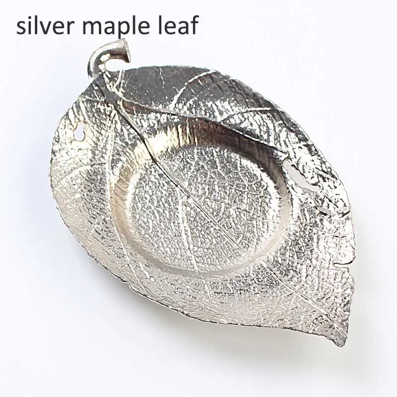1 шт. подставка для напитков кофейная чашка коврик термостойкий чайный поднос сплав медь украшение стола кухонный гаджет - Цвет: silver maple leaf