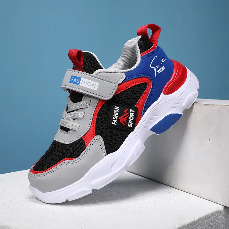 KAMUCC Summer Children's Fashion Sports Shoes Boys' Running Leisure Breathable Outdoor Kids Shoes Lightweight Sneakers