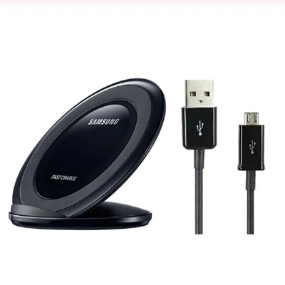 Black Беспроводное зарядное устройство samsung Qi Pad Быстрая зарядка для samsung Galaxy S10 S9 S8 Plus S10E S10+ S7 edge Note10 9 8 Pro iPhone 8 Plus X - Цвет: Black