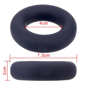 Silicone Cock Ring Sex Toys for Men Vibrating Penis Ring USB Charging Delay Ejaculation 10 Frequency Lock Vibro Ring Sex Shop 5