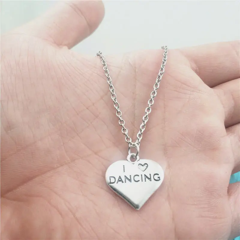 I Love Dancing простое очаровательное креативное ожерелье с цепочкой Женские Подвески