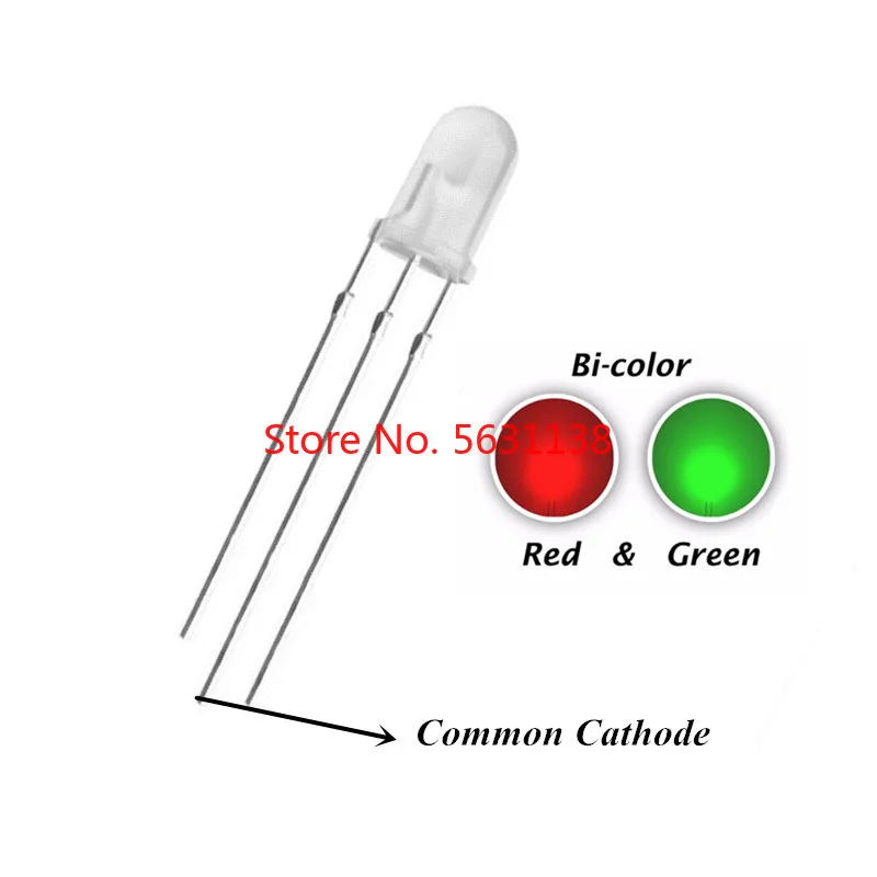 cesar Perth Blackborough Brillar Cuentas de luz LED de cátodo común, 5mm, verde y rojo, 20mA, diodo emisor,  lámpara Bicolor difusa, chip LED, venta al por mayor, 100 Uds.|Abalorios  luminosos| - AliExpress