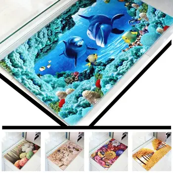 

Kitchen Mat 40*60cm Carpet Mats Door Rug Anti-Skid Door Mat Fashion Duty Hot 3D Anti Slip Bathroom Soft Area Modern Clear