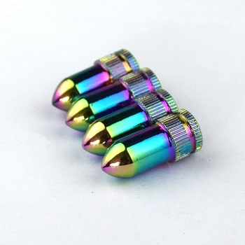 

4x Multicolor Car Bike Shape Tire Rim Dustproof Wheel Stem Valve Caps