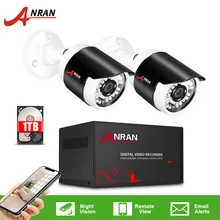 ANRAN аналоговая HD система видеонаблюдения 4CH AHD DVR CCTV система безопасности 1080P ИК ночного видения внутренний и наружный комплект камеры AHD