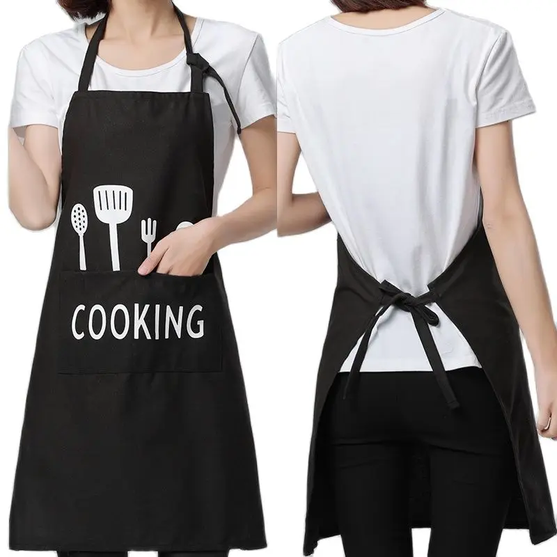 Adjustable PE Waterproof Kitchen Aprons For Women/Men Cooking Creative Cuisine Chef Restaurant Apron Baking Pinafore | Дом и сад