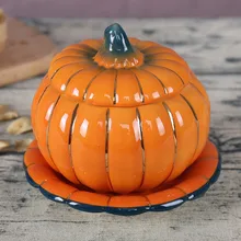 1 шт. 6 дюймов изысканное красивое керамическое Тыквенное Медленная Плита десертная Хрустальная чаша крышка духовки