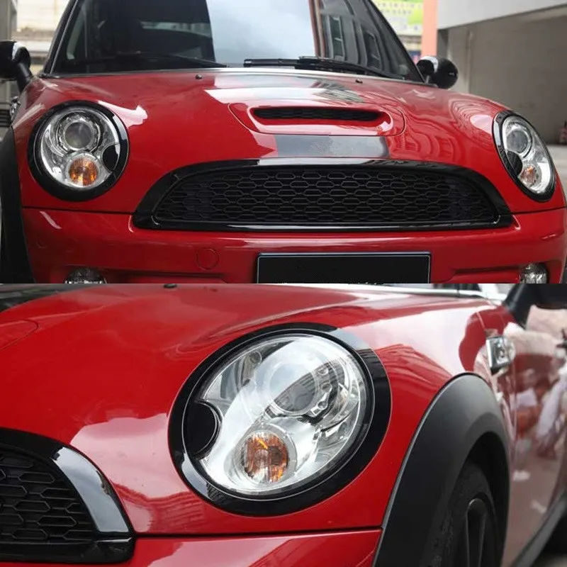 Черный автомобиль Передняя фара Крышка задняя фара Литье отделка для Mini Cooper R55 R56 R57 R58 R59 аксессуары для укладки