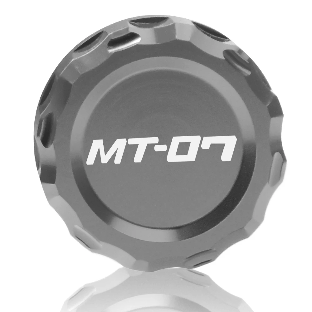 Motorcycle Aluminum Cylinder Rear Fuel motorbike Brake Fluid Reservoir Cover cap For Yamaha MT-07 MT07 MT 07