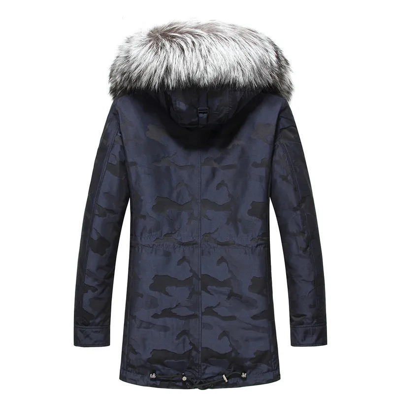 

Rabbit Fox Collar Winter Coat Men Real Fur Parka Mens Clothing 2020 Casaco MA7211ME062 YY1145
