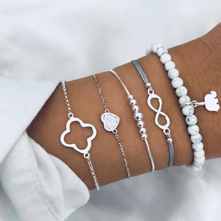 31 стиль, Boho, Золотое сердце, Anmial, кокосовое дерево, жемчуг, волна, кристалл, мрамор, шарм, украшение, браслеты для женщин, мода, кисточка, звено - Окраска металла: b015