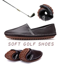 Новая обувь для гольфа мужские кроссовки для гольфа со шнуровкой Нескользящая легкая дышащая мягкая удобная спортивная обувь мужские тренировочные кроссовки для гольфа кожа