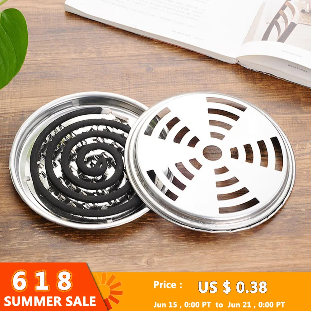 Портативный держатель для москитных катушек большая металлическая репеллентная стойка для отеля с крышкой Saft Москитная Катушка поднос летний анти москитный материал|Репелленты|   | АлиЭкспресс - Для шашлыков на природе