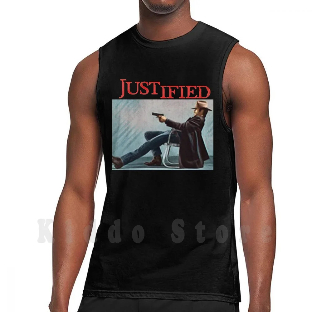 Canottiere A T Motivate Canottiera 100% Cotone Justified Raylen Givens Us Business Police Cop Raylan Ky Stati Uniti