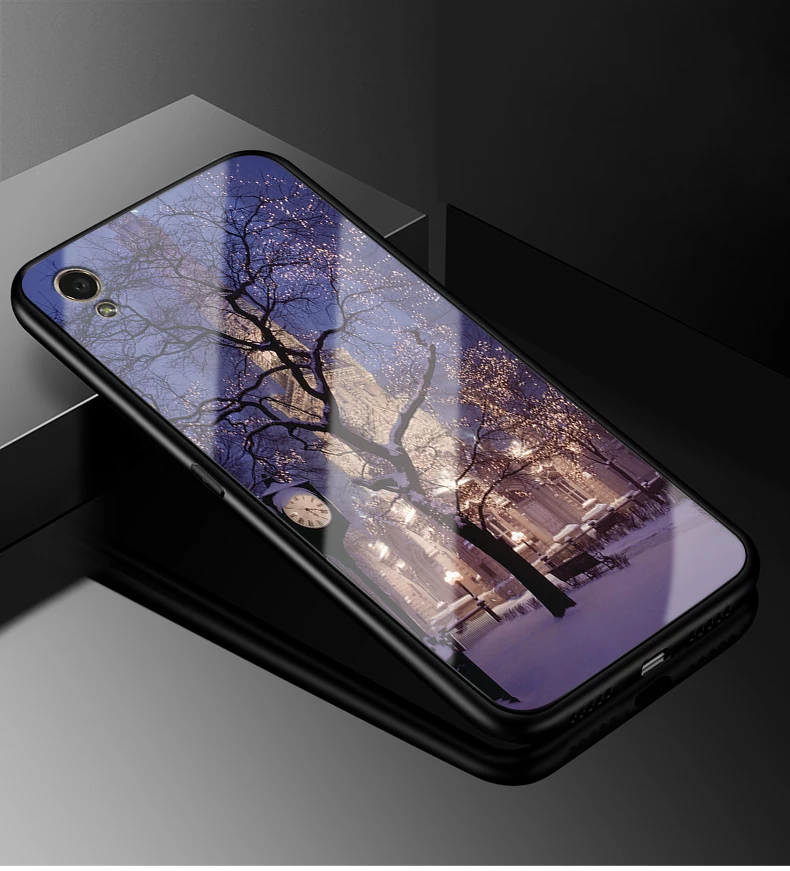 Для OPPO A37 чехол PC пластик+ стекло чехол для телефона черный ТПУ бампер чехол для OPPO A37 A 37 A37M A37F OPPOA37 полная защитная крышка