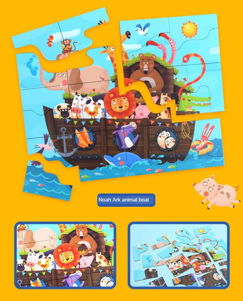 Двухсторонняя головоломка MiDeer Mi Deer для маленьких детей, развивающая игрушка для мальчиков и девочек 3-4-5 лет