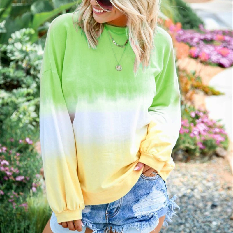 

Autumn Hoodies Casual Hot Harajuku Womens Clothes Print Rainbow Pullover Sweatshirt Women Fashion Spring Streetwear Sweatshirts