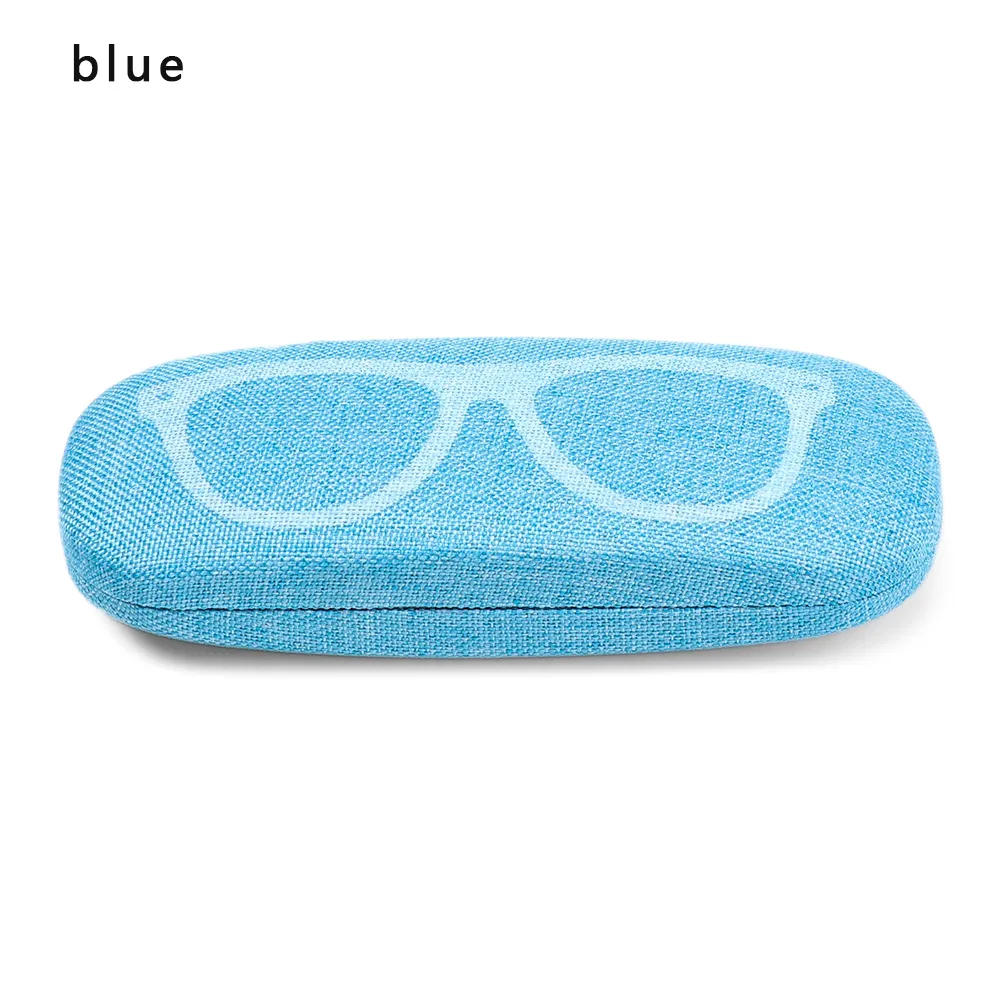 B Blue 1 шт., унисекс, Кожаный Чехол для очков, жесткая оправа, Водонепроницаемый Чехол для очков, портативный футляр для очков для чтения, однотонный Чехол для очков s Eyewear - Цвет: B Blue