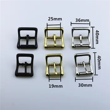 

DIY Leathercraft Hardware 606201 Center Bar Roller Belt Buckle Black Color Brass Color Nickel Plated Finish 19mm 25mm