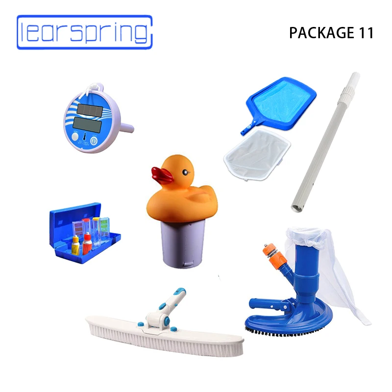 

1 lots package Swimming Pool cleaning and suction head Pool Vacuum Cleaner with BrushAccessories skimmer Automatic Dispenser