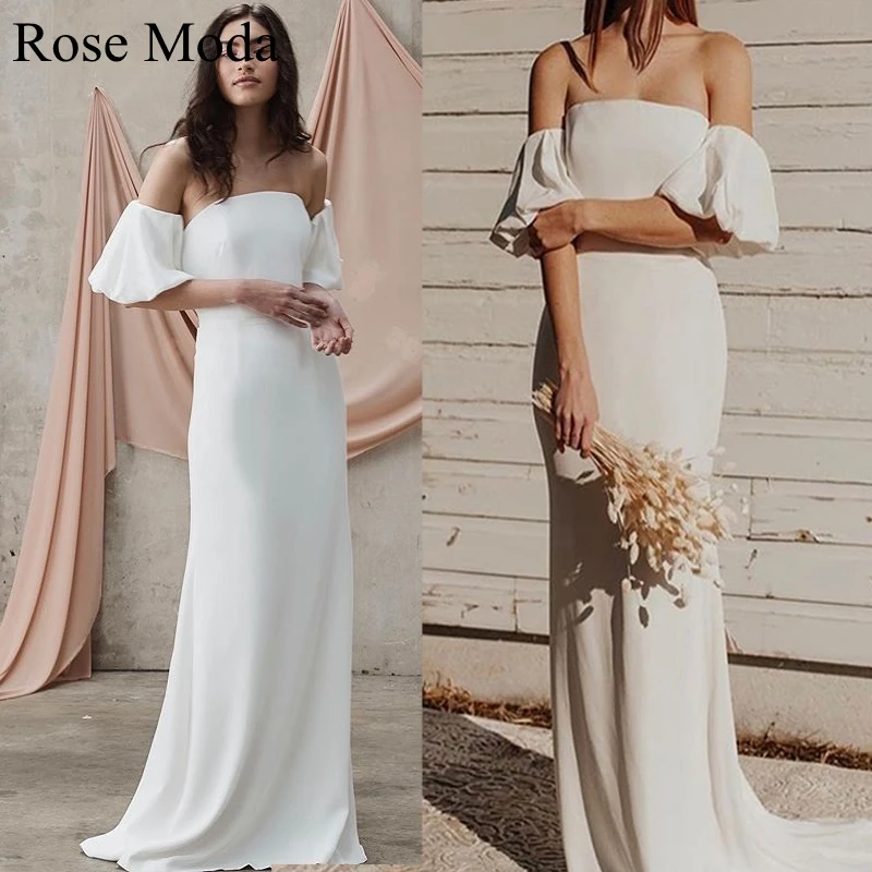 

Женское свадебное платье в стиле бохо, с разрезом сзади