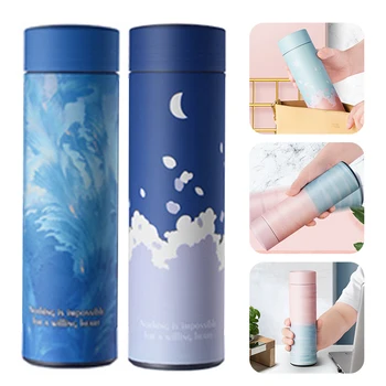 

Cute Thermos Stainless Steel Double Wall Vacuum Flasks Portable Trave Sport Mugs Coffee Milk Cups for Girls Fashion Cup Gifts