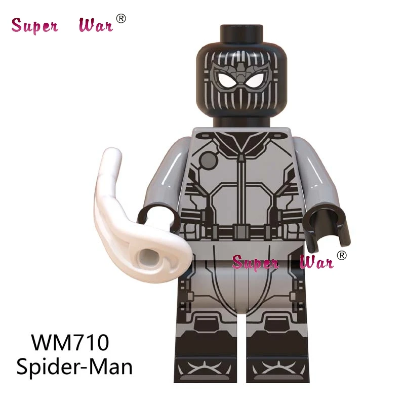 Одиночный фильм Marvel Человек-паук Venom вдали от дома Mysterio Марии Хил Ned Liz Hydro Man Spiderman Строительные кубики, детские игрушки - Цвет: WM710