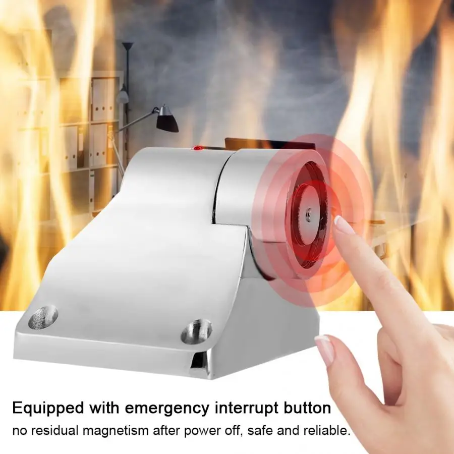 Door Stop DC12/24V 132lbs Electromagnetic Door Suction Magnetic Suction Glass Door Stopper