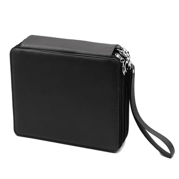 

120 Slots Pencil Case PU Leather Handy Multi-layer Large Zipper Pen Bag with Handle Strap for Watercolor Pencils,Crayola Color