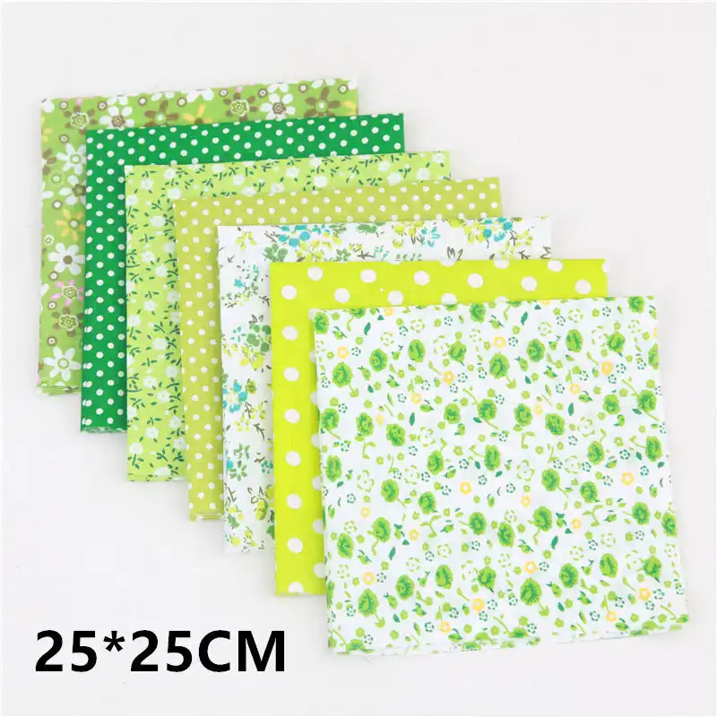 25*25 см 7 шт./компл. DIY швейная Лоскутная ткань для одежды с мелким цветочным принтом
