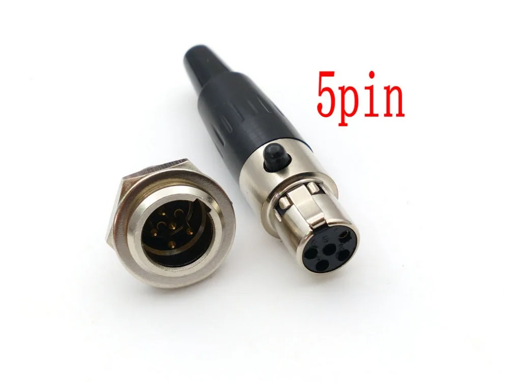 500 комплектов мини XLR 3pin 4Pin 5pin 6pin7pin Мужской кабель встроенный в линию разъем