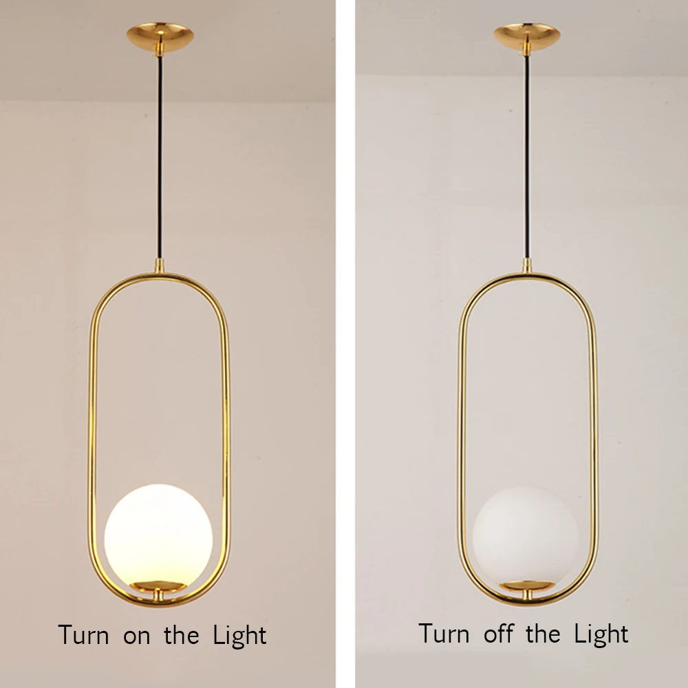Gold Globe Pendant Lights Fixtures 