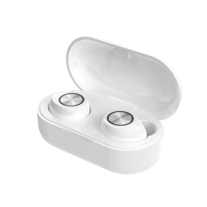 Macaron TWS 60 Мини невидимые портативные Bluetooth наушники Смарт сенсорное управление наушники Регулировка громкости стерео микрофон спортивная мода - Цвет: Белый