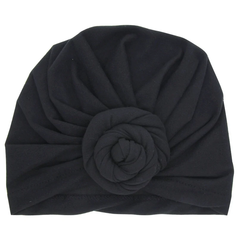 06 Zealucky детские индийские тюрбан шляпа хлопок банданы Hairband сплошной Цвет Мягкая повязка на голову младенческие аксессуары для волос для девочек - Цвет: 06