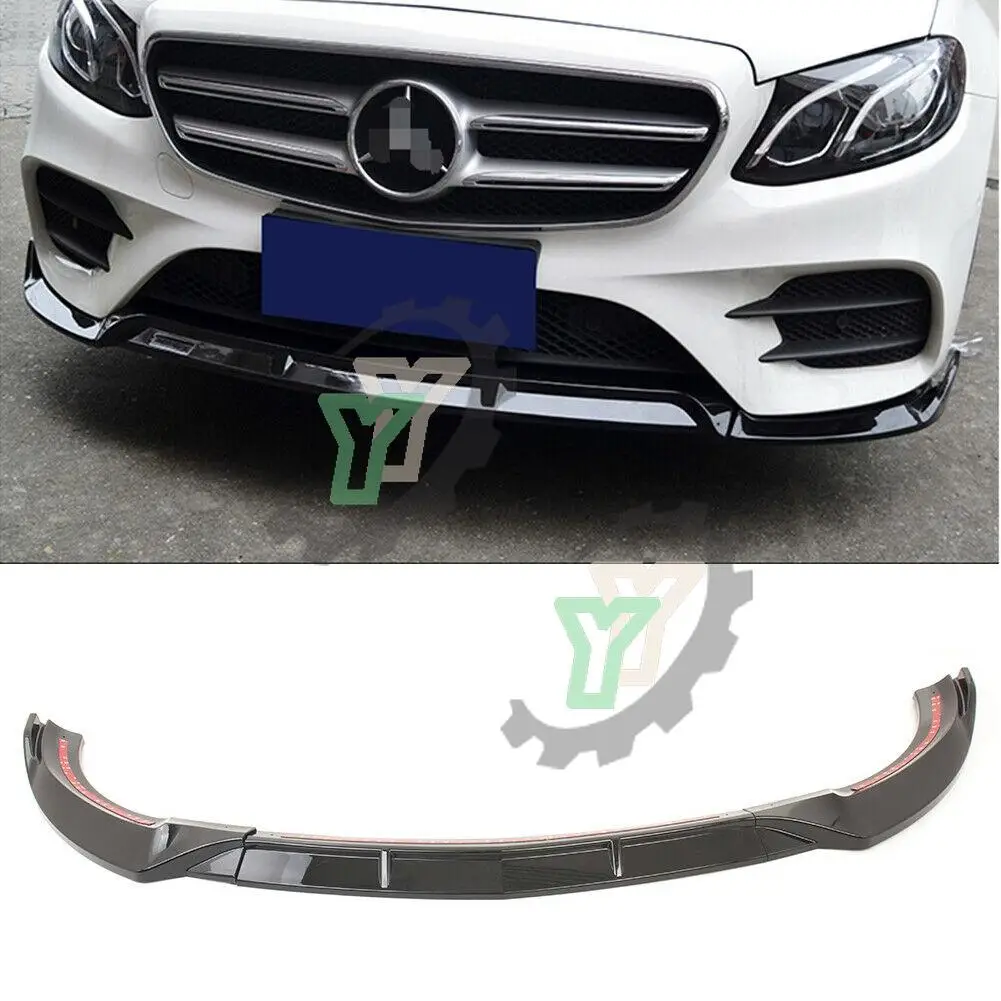 

Car Front Bumper Lip Body Kit Aprons Cover Guard Trim For Mercedes-Benz E-Class W213 E200 E300 E320 2017-2018 Sports Edition