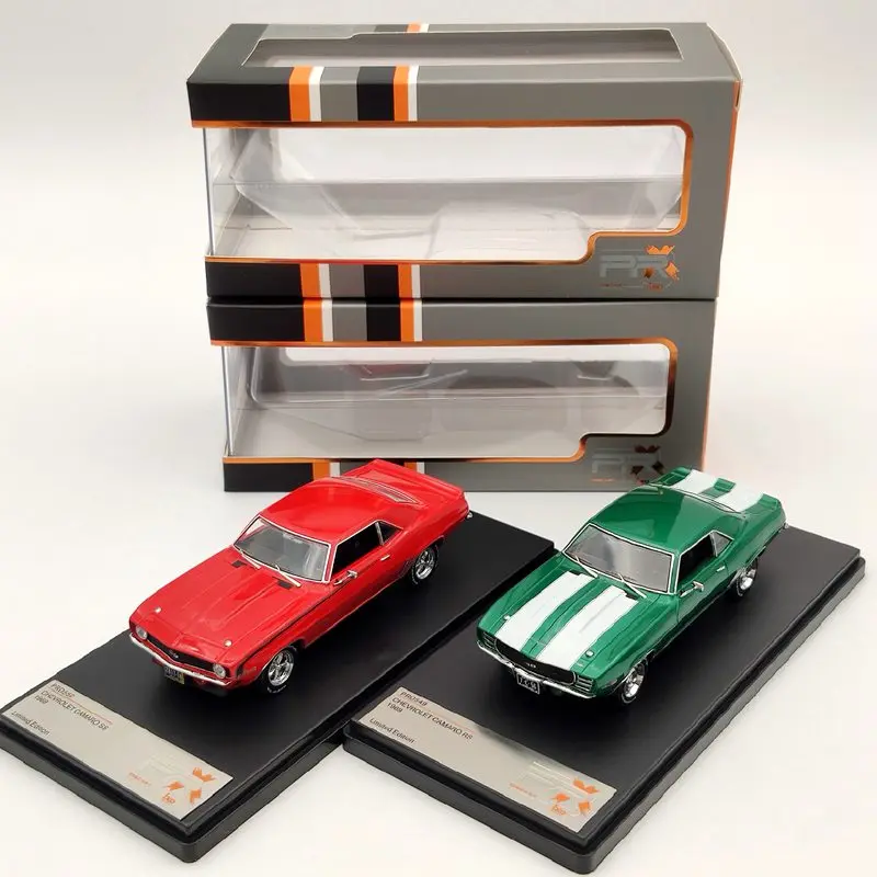 Премиум X 1:43 для Chevrolet Camaro RS/SS 1969 зеленый/красный литые модели коллекционные