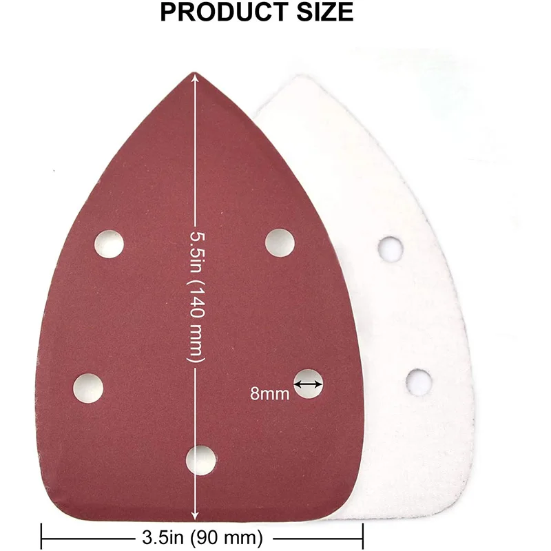 Beada Mouse Sander Sandpaper 30Pcs 5 Holes 400 Grit Sanding Paper Hook
