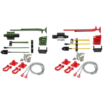 

RC Tow Hook Trailer Chain Buckle Bracket with Oil Tank Drum For RC4WD D90