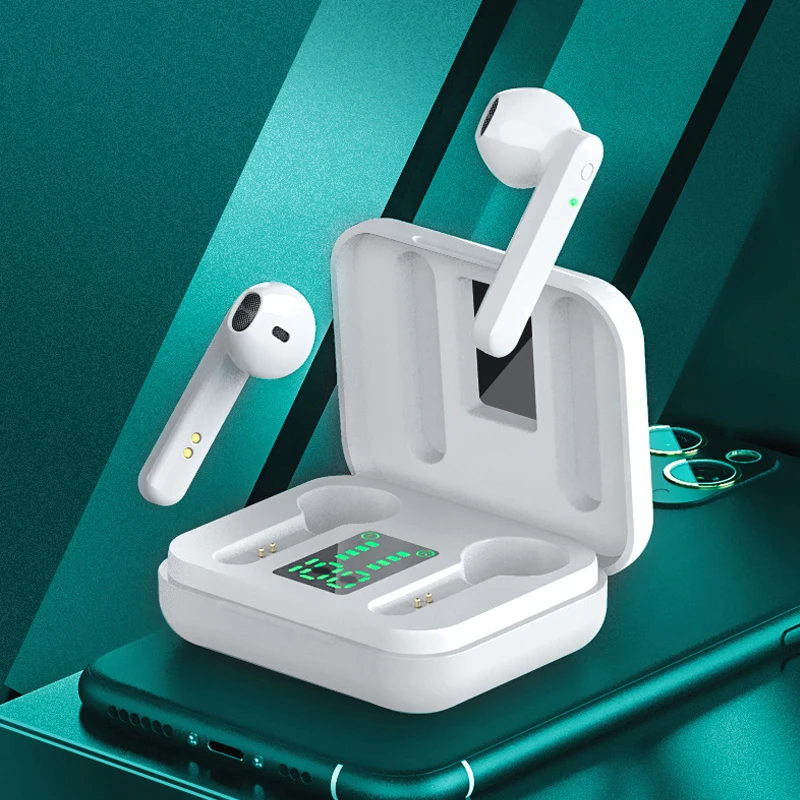 New Wireless Earphone V5.0 TWS Wireless Bluetooth Headphone LED Display Intelligent noise reduction Sport Headsets Earbuds