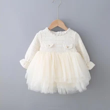 Платье-пачка принцессы для маленьких девочек; Осенняя Классическая клетчатая Дизайнерская одежда для детей; модная повседневная одежда для дня рождения; Vestidos