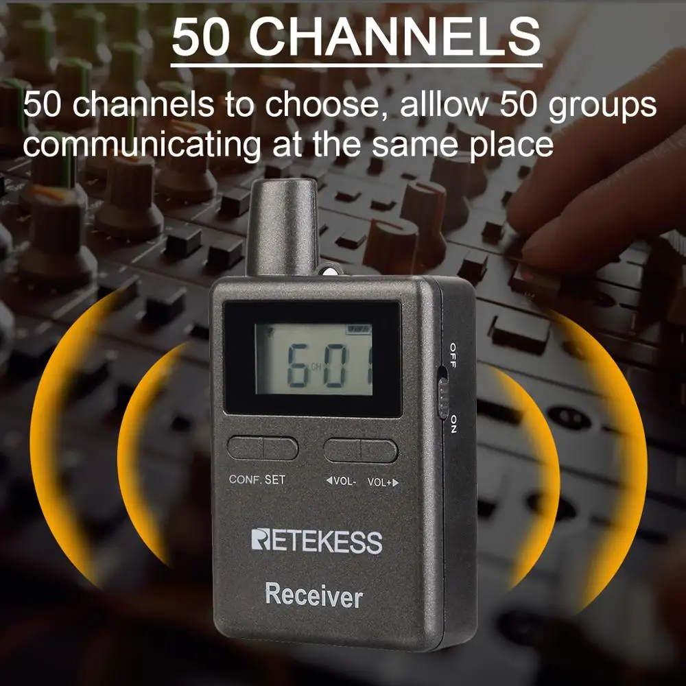 Беспроводной ресивер Retekess TT105 5 шт. 2 4 ГГц для профессионального гида системы