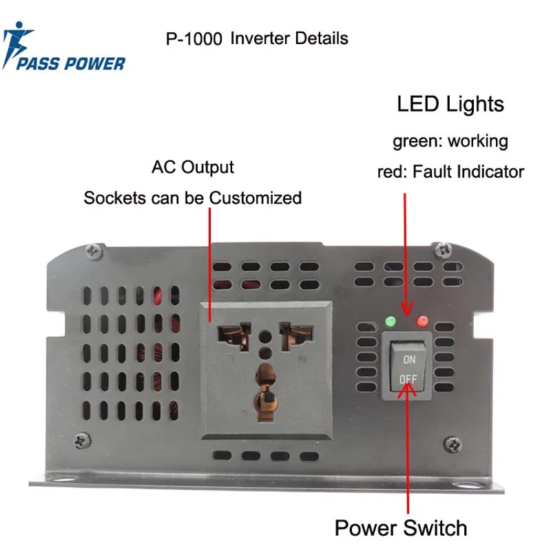 CE & RoHS УТВЕРЖДЕНО dc12v 24v 48v to ac 220v/240v Pure Sine Wave 1000w/1 кВт солнечный инвертор/инвертор