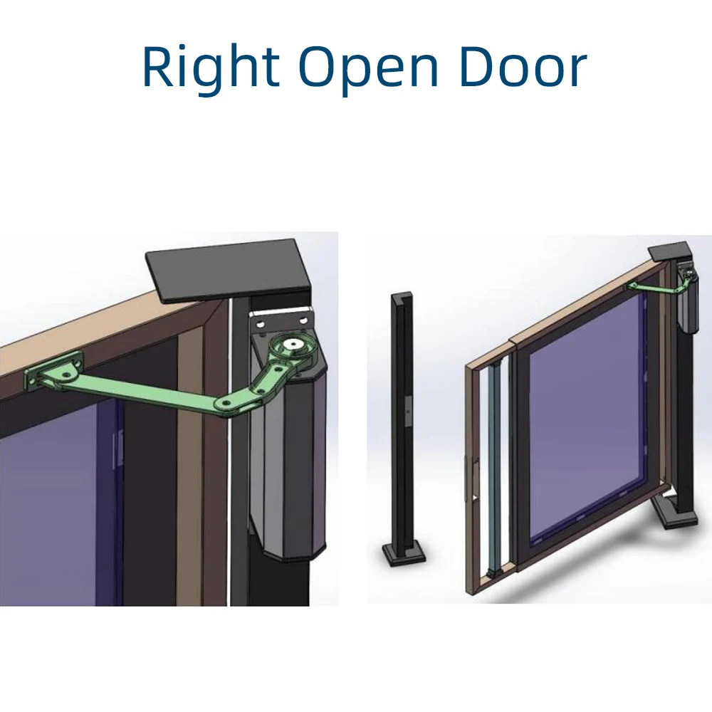 90 Degree Flat Door Automatic Door Opener Waterproof Side-mounted Electric Automatic Door Opener Community Access Control System