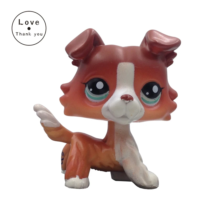 1542 Лпс стоячки кошки собаки игрушки Редкий Старый pet shop lps игрушки коллекция подставки короткие волосы котенок желтый такса собака колли отличный Дэн спаниель Оригинальная фигурка - Цвет: 1542