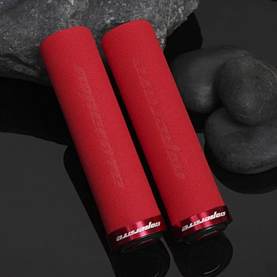 red red ring Operate grips прямой Эргономичный горный велосипед высокая плотность поролоновая Ручка Губка Грипсы плоские FX333 - Цвет: red red ring